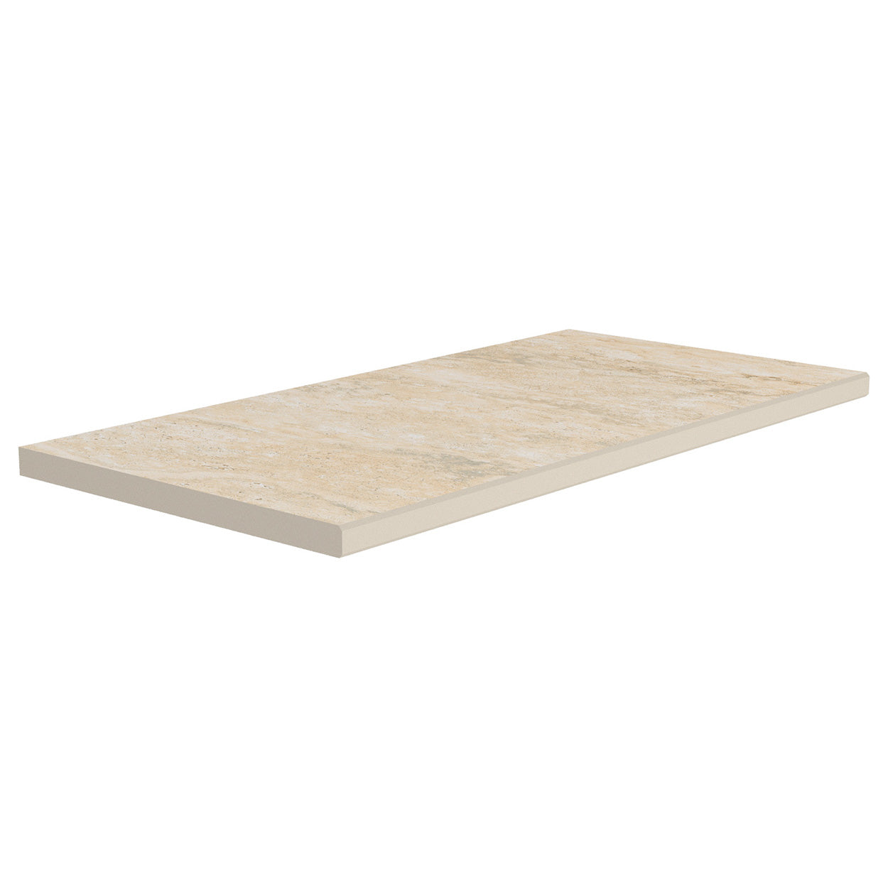 Del Conca Roma 2 Paver pool coping in Almond — modern-edge porcelain