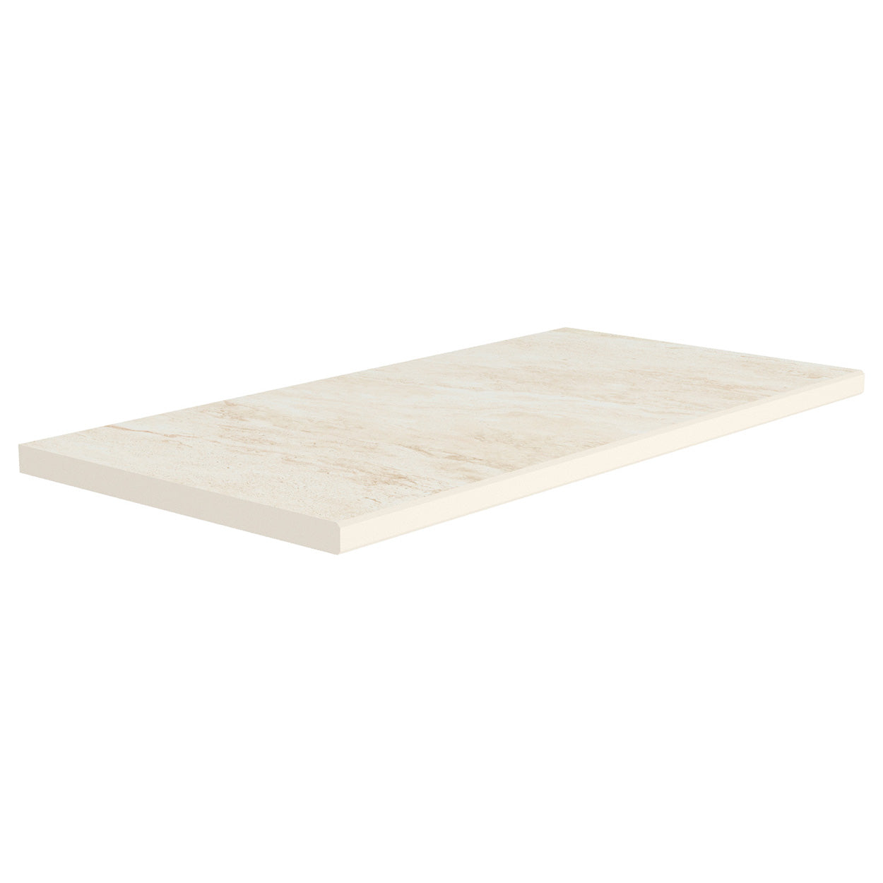 Del Conca Roma 2 Paver pool coping in White — bright porcelain modern-edge