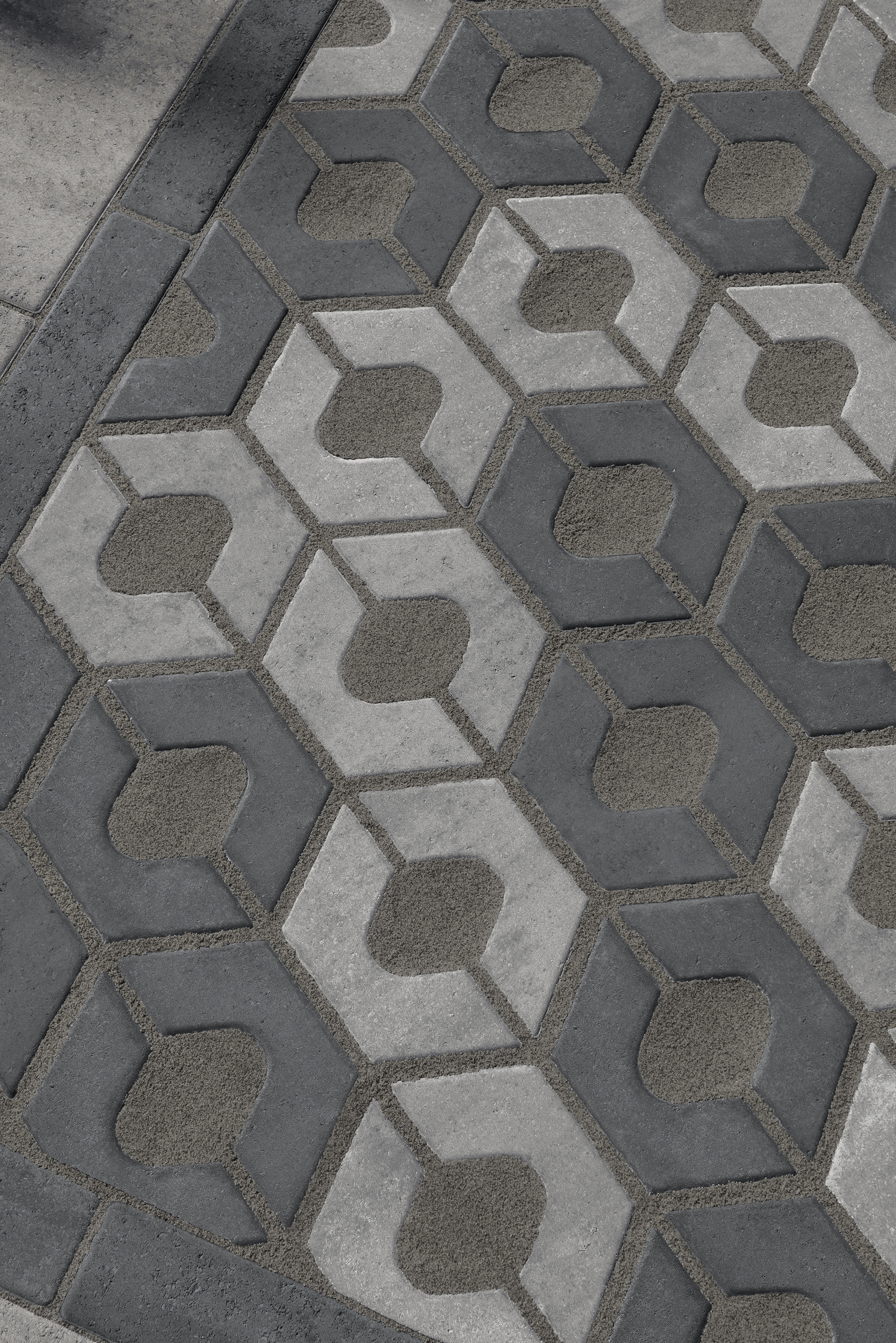 Rinox AVA small-format paver in Ash Charcoal and Caviar
