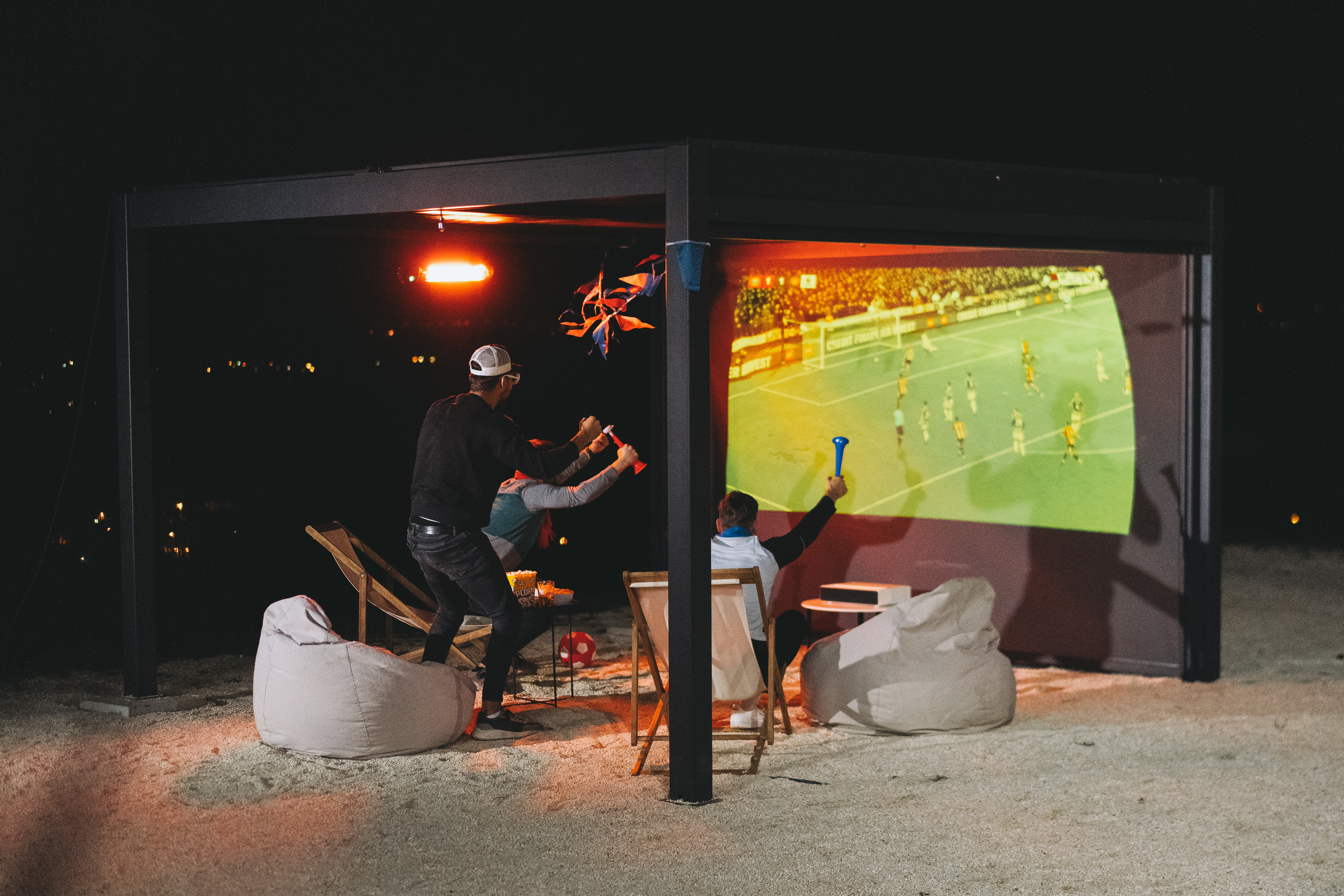 Pergola &mdash; open-roof shade structure over a backyard patio