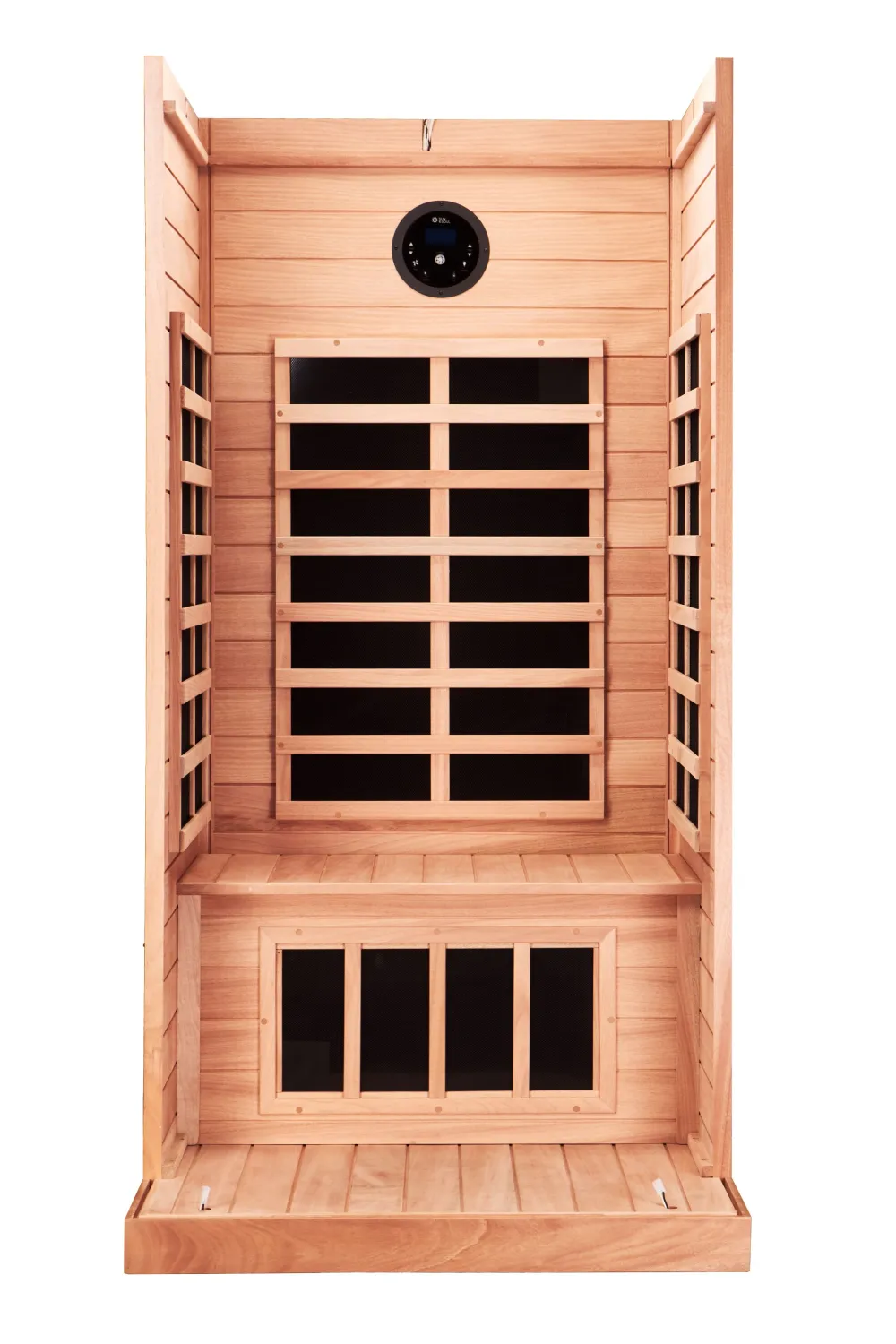 Sun 1i infrared sauna — front view showing carbon infrared heaters